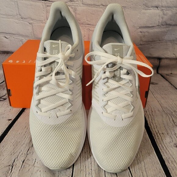 Womens Nike Downshifter White Sneakers - Picture 1 of 9